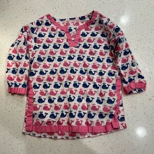 Pottery Barn Kids Whale Print Cotton Swim Cover-Up
Tunic 2-3t